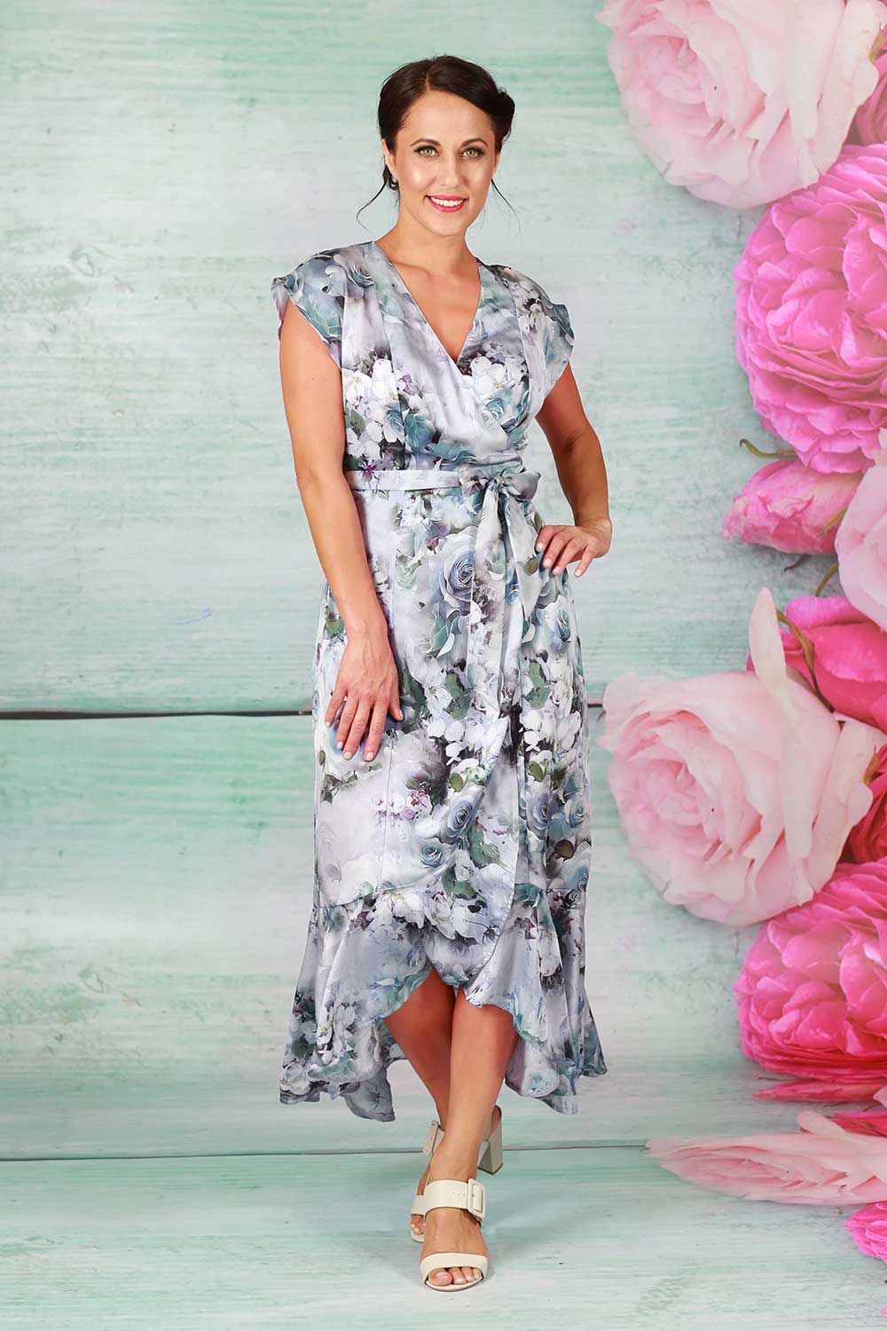 Annah Stretton | Vivian Venus Dress - Lilac Rose | Floral Dress